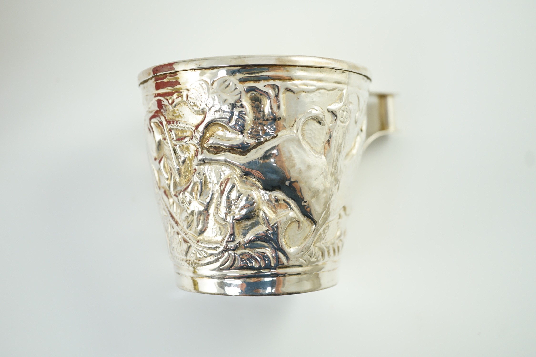 An ilias LALAoUNIS white metal model of an Ancient Greek cup, boxed.